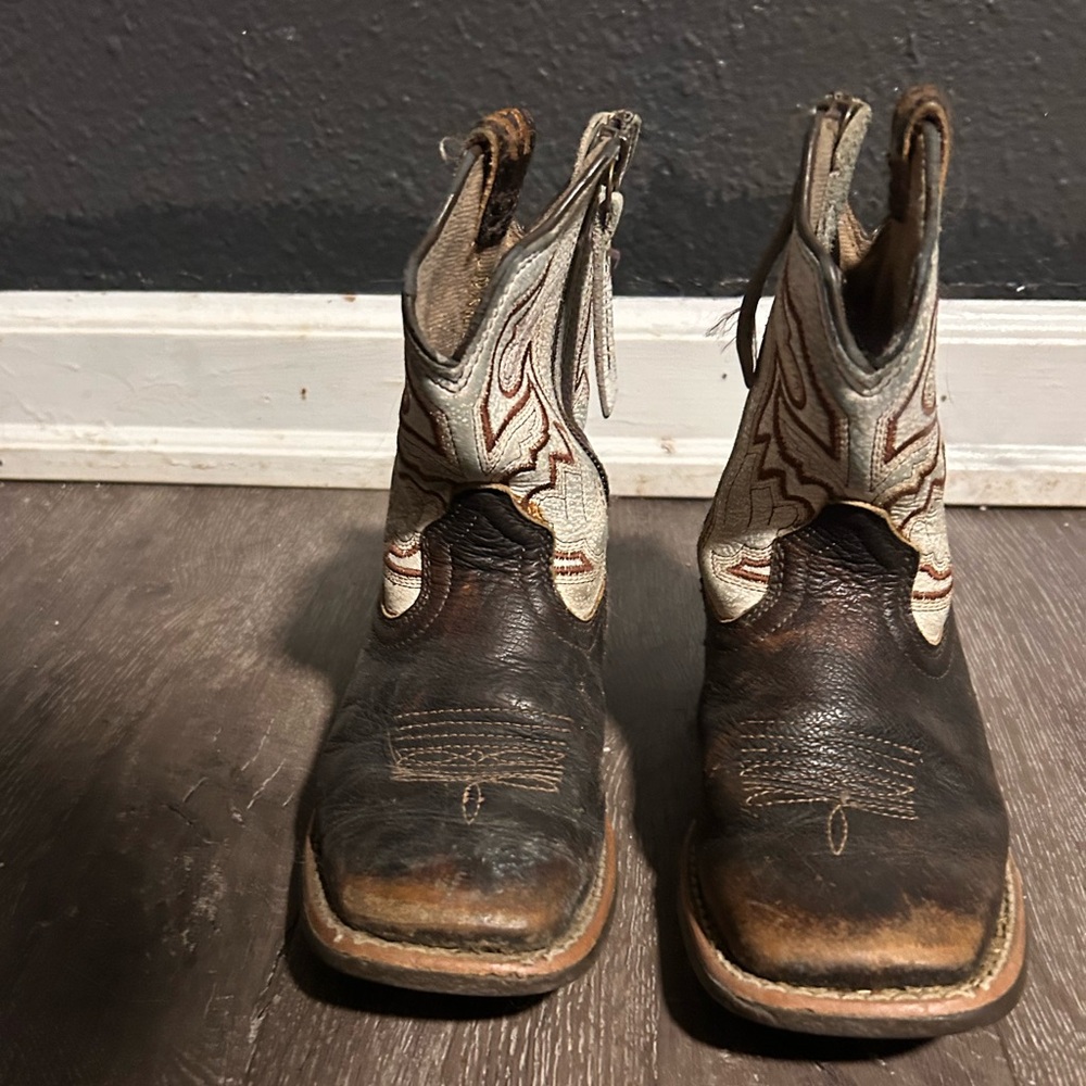 Ariat Boys Brown and Cream Western Boots